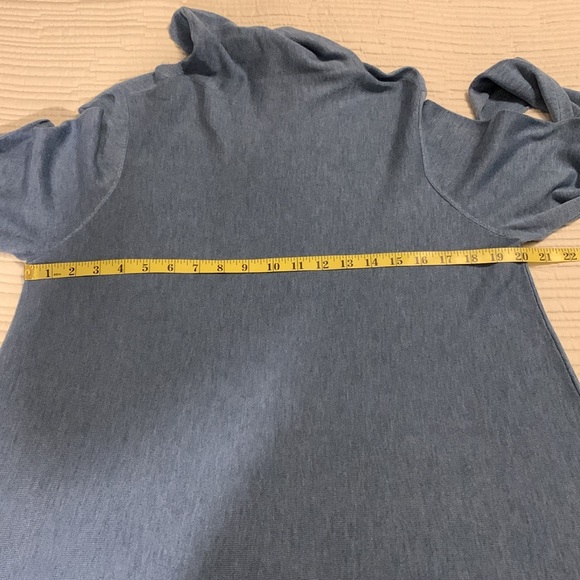 Eileen Fisher High Low Women Long Sleeve Cowl Neck Tunic Sweater Blue Size Large - Picture 10 of 12